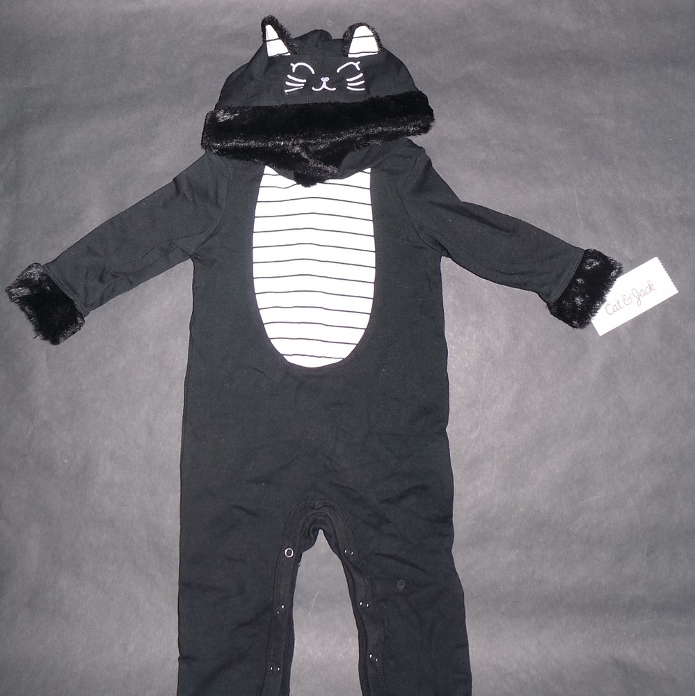 Cat & Jack Long Sleeve Cat Hoodie Onesie